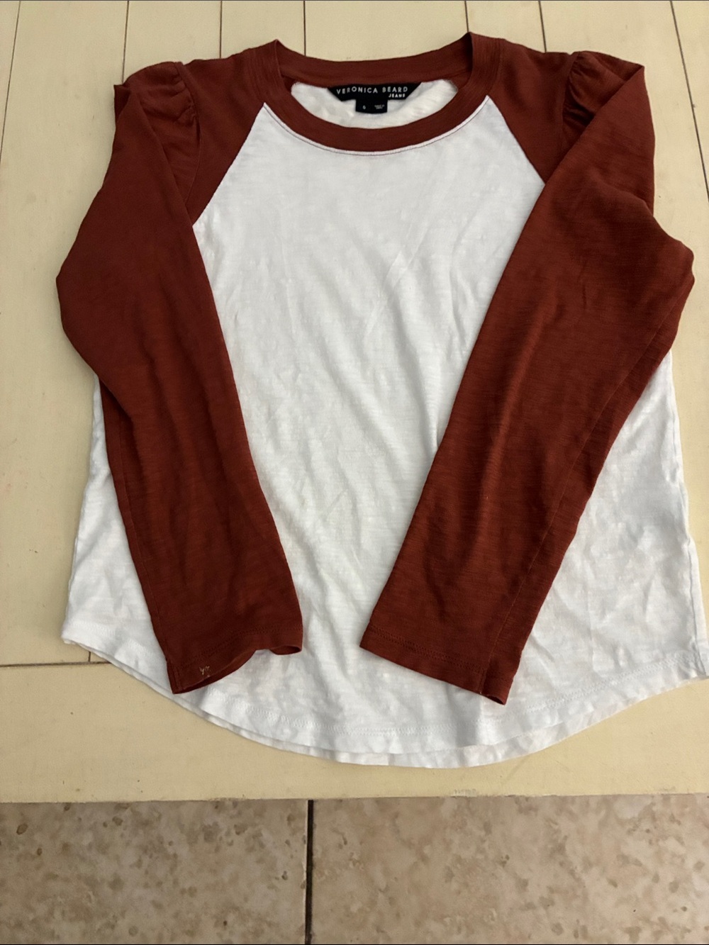 Veronica Beard 100% cotton baseball tee. Size Small.